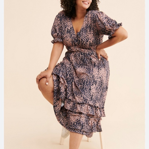 Anthropologie Dresses & Skirts - Anthropologie Hutch Adelia Leopard Ruffle Dress